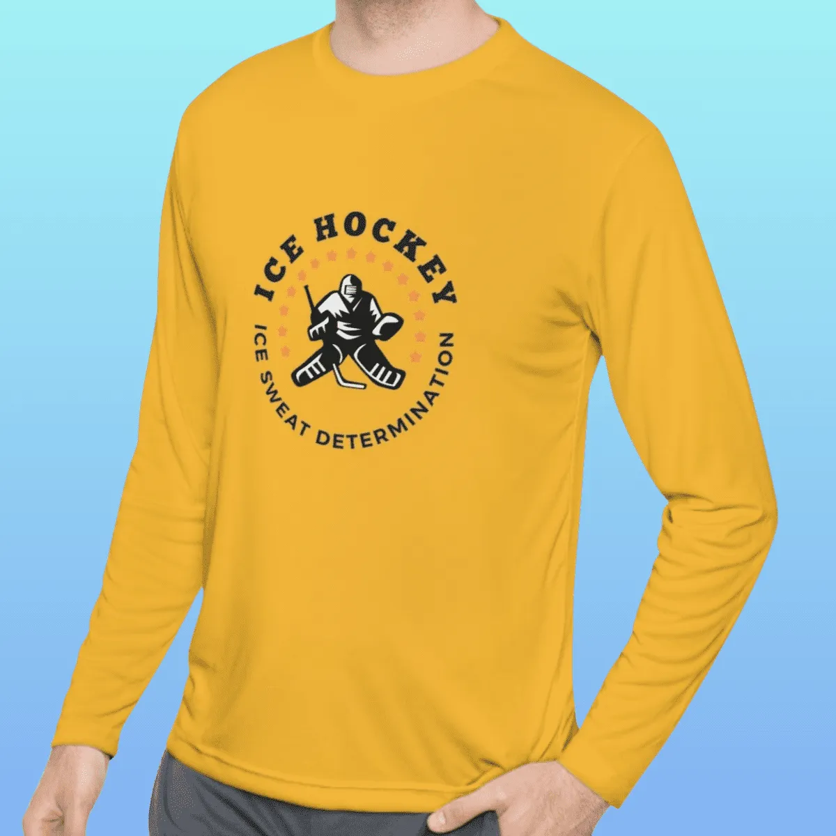 Men's Ice Hockey Long Sleeve Moisture-Wicking Tee