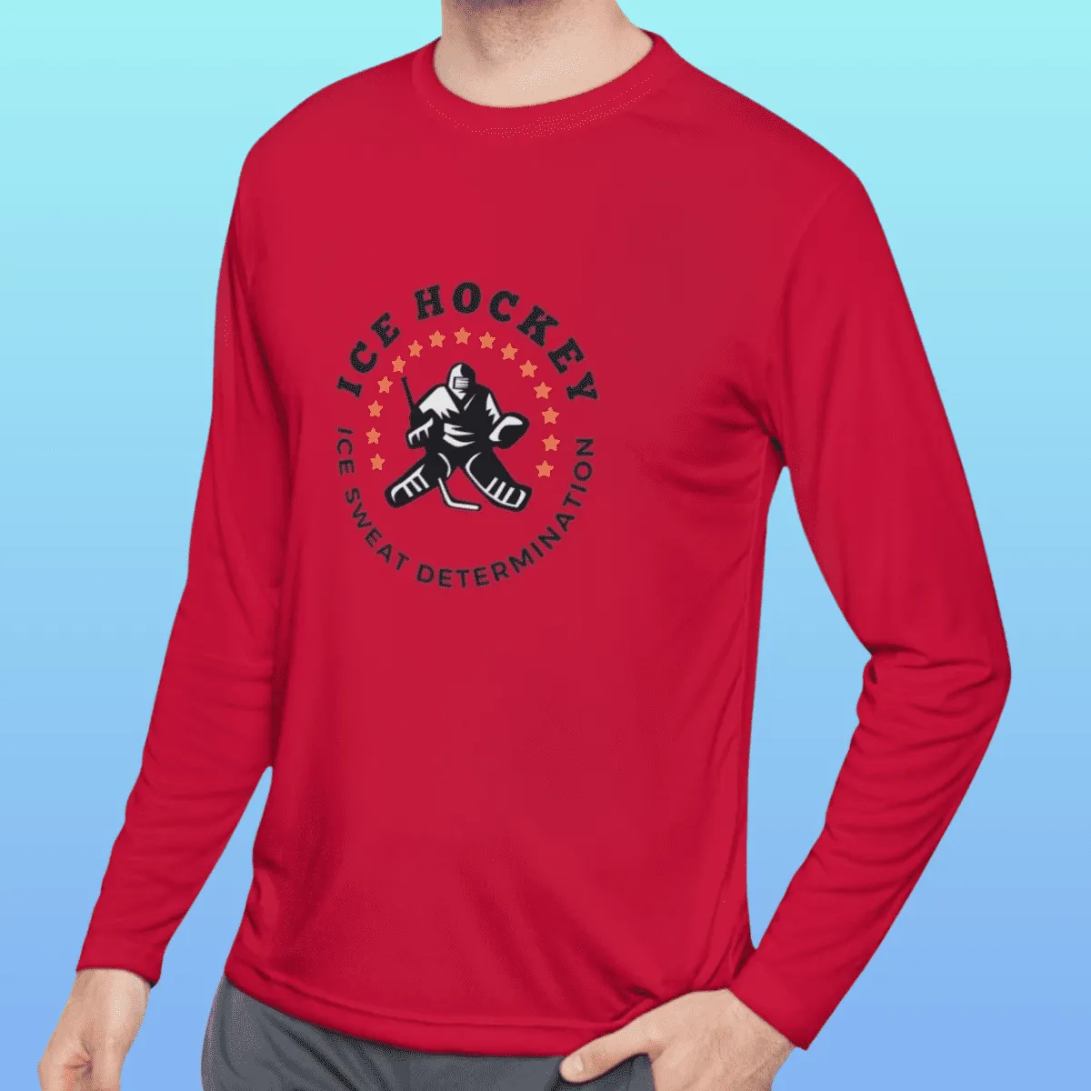 Men's Ice Hockey Long Sleeve Moisture-Wicking Tee