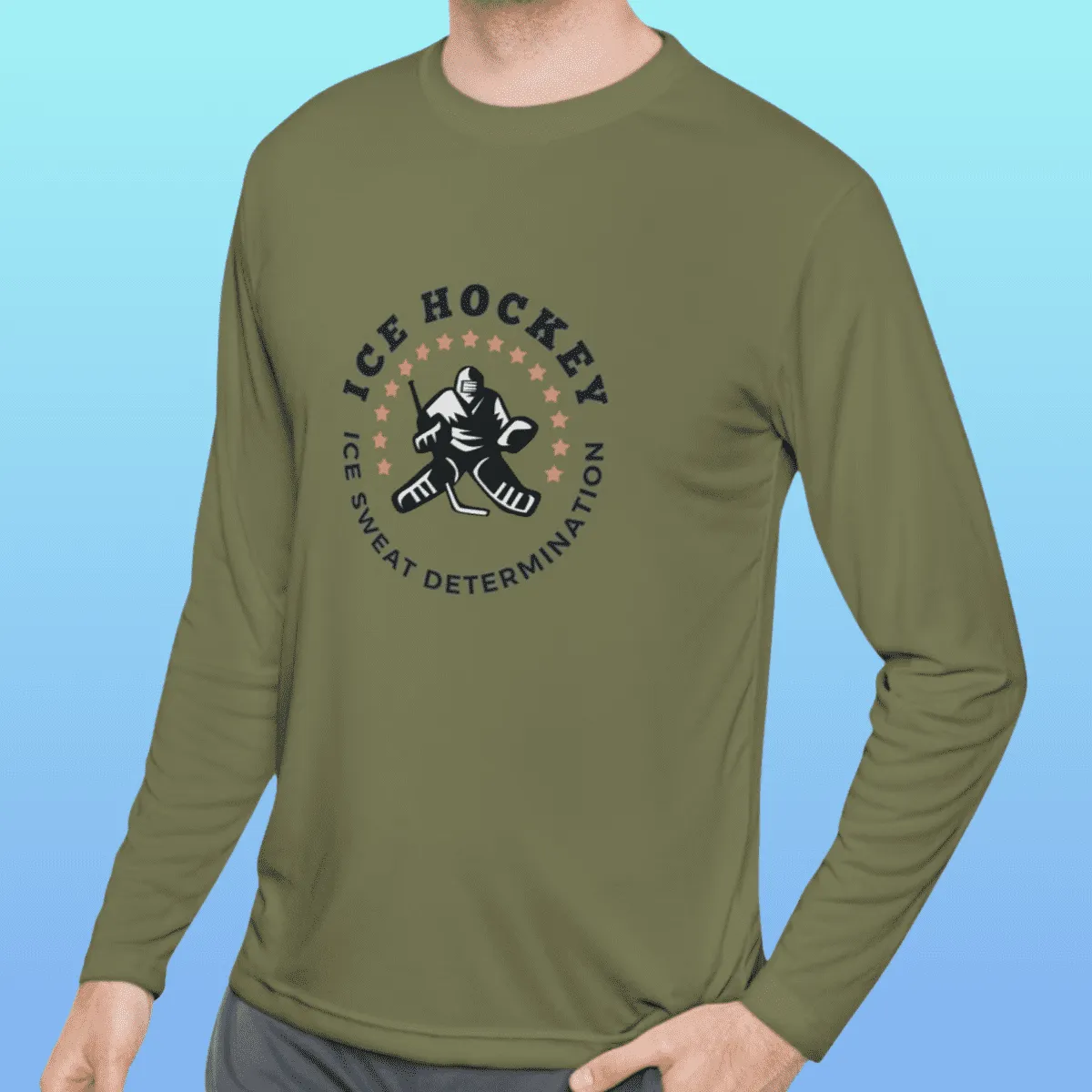 Men's Ice Hockey Long Sleeve Moisture-Wicking Tee