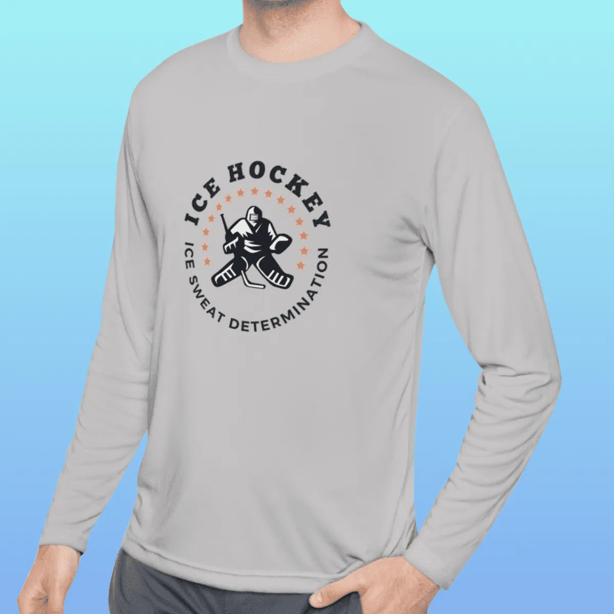 Men's Ice Hockey Long Sleeve Moisture-Wicking Tee