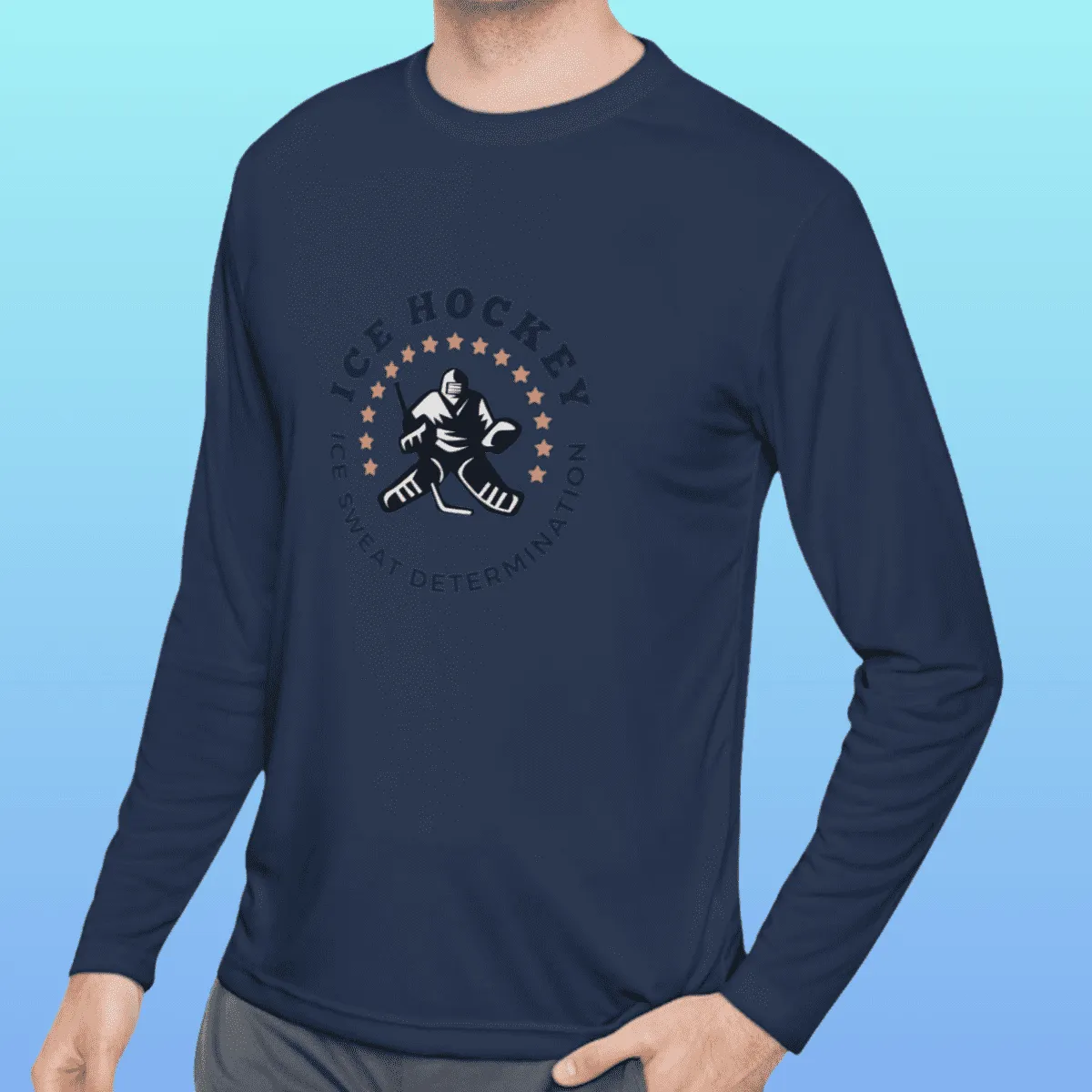 Men's Ice Hockey Long Sleeve Moisture-Wicking Tee