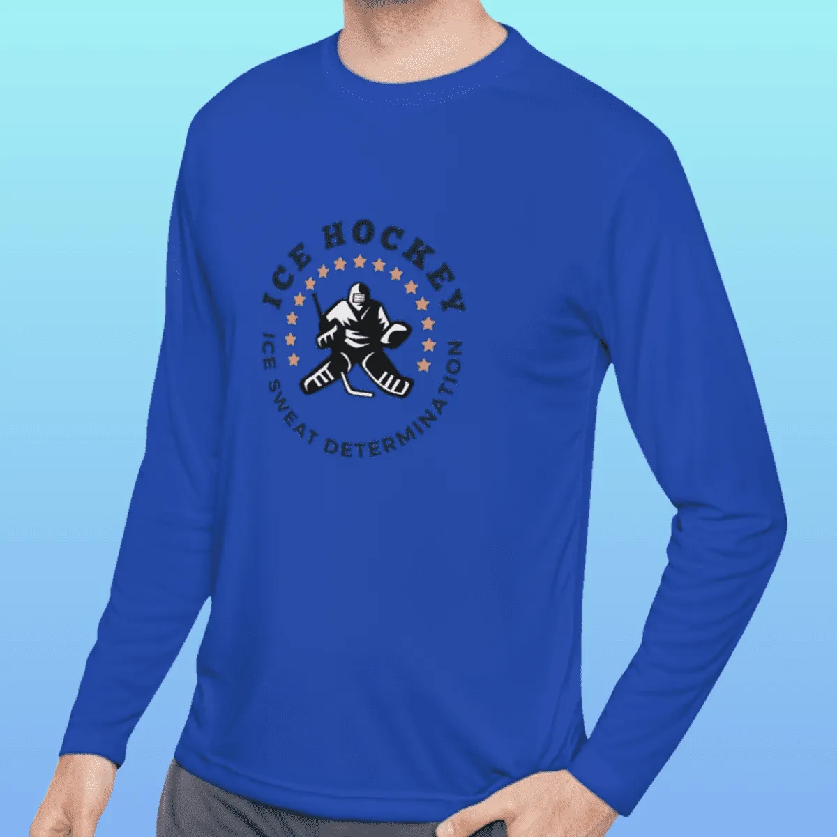 Men's Ice Hockey Long Sleeve Moisture-Wicking Tee