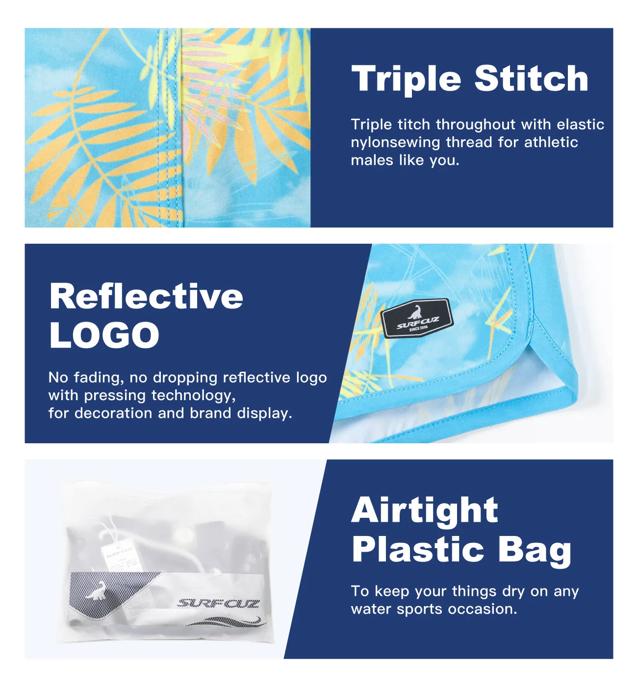 Men's Quick-Dry Stretch Stripes Printed BoardShorts