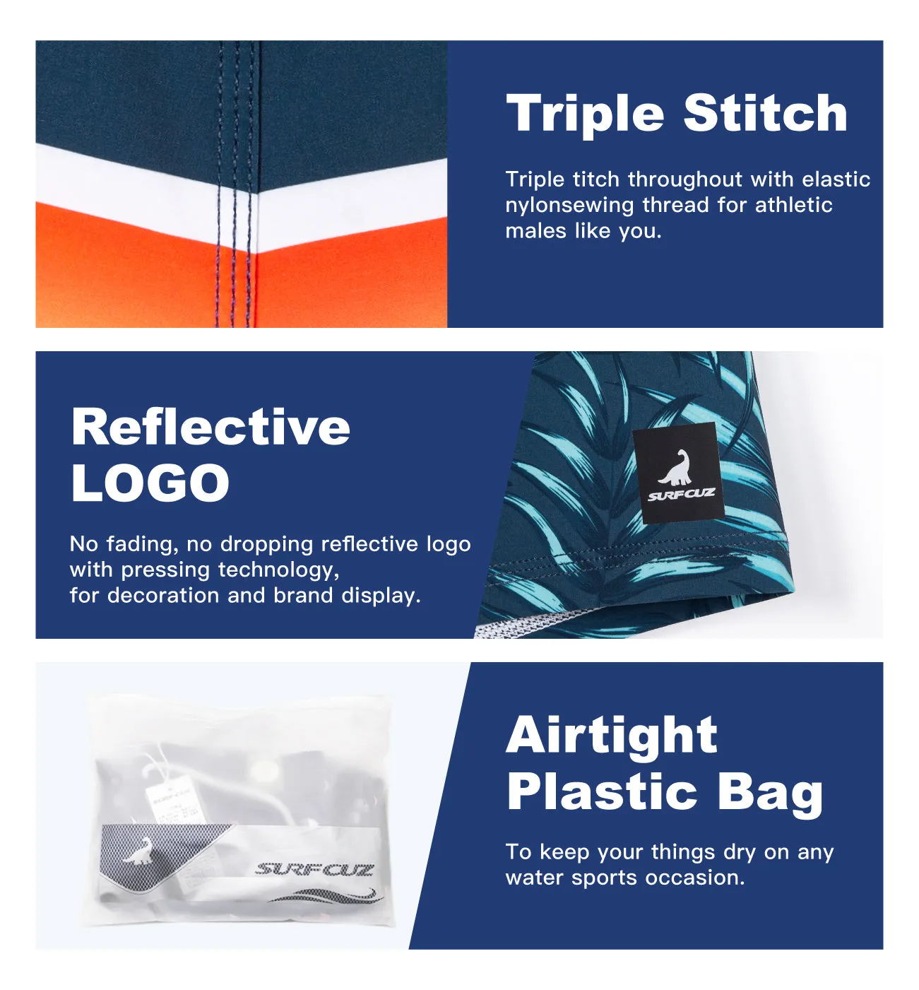 Men's Quick-Dry Stretch Stripes Printed BoardShorts