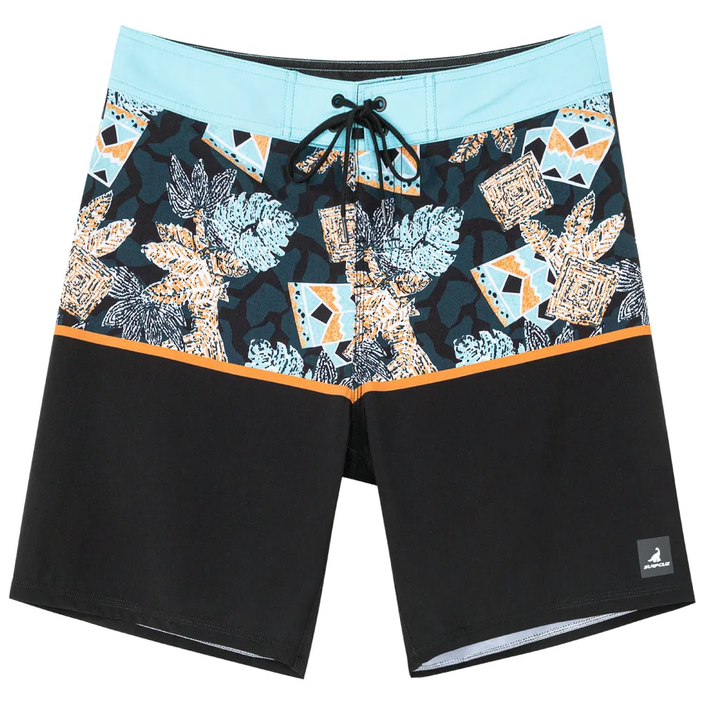 Men's Quick-Dry Stretch Stripes Printed BoardShorts