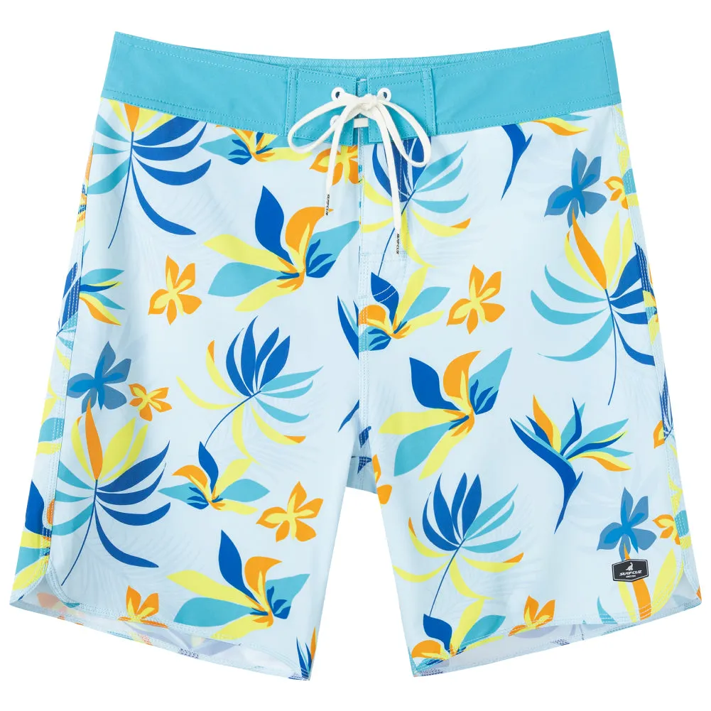 Men's Quick-Dry Stretch Stripes Printed BoardShorts