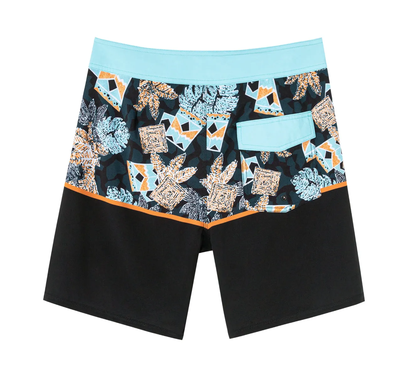 Men's Quick-Dry Stretch Stripes Printed BoardShorts