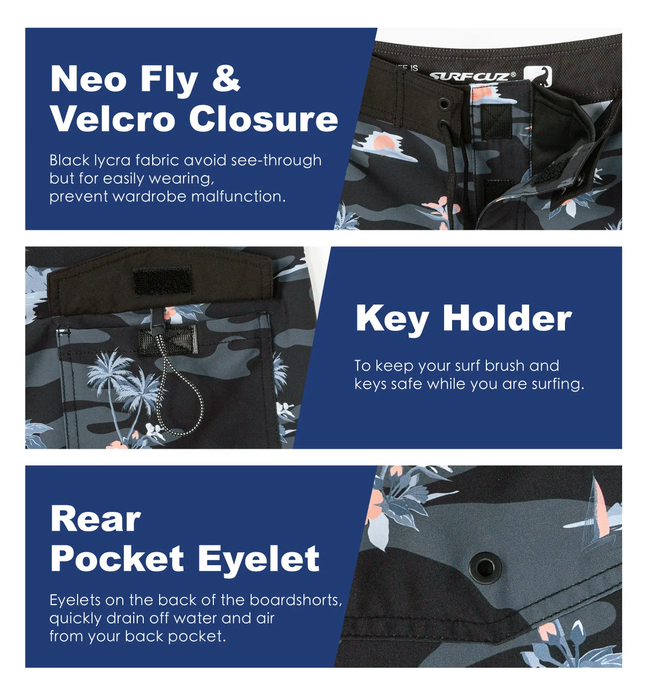 Men's Quick-Dry Stretch Stripes Printed BoardShorts