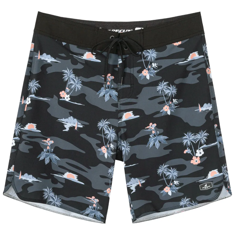 Men's Quick-Dry Stretch Stripes Printed BoardShorts
