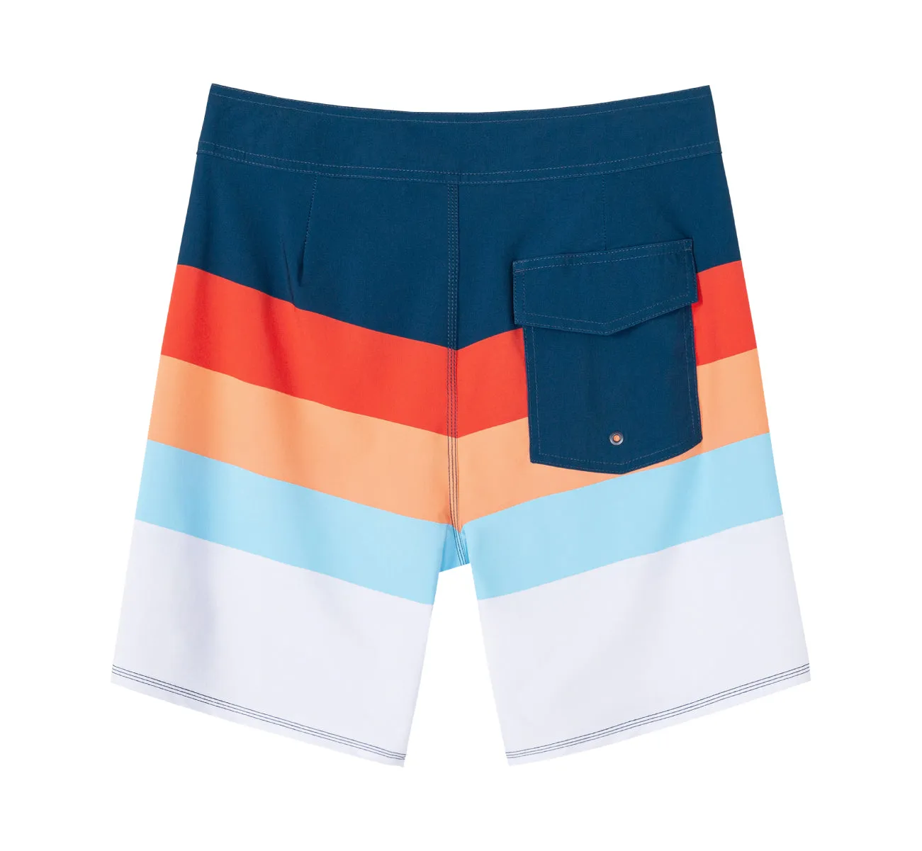 Men's Quick-Dry Stretch Stripes Printed BoardShorts
