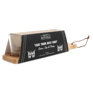 Men's Republic Paddle Board with 4 Shot Glasses