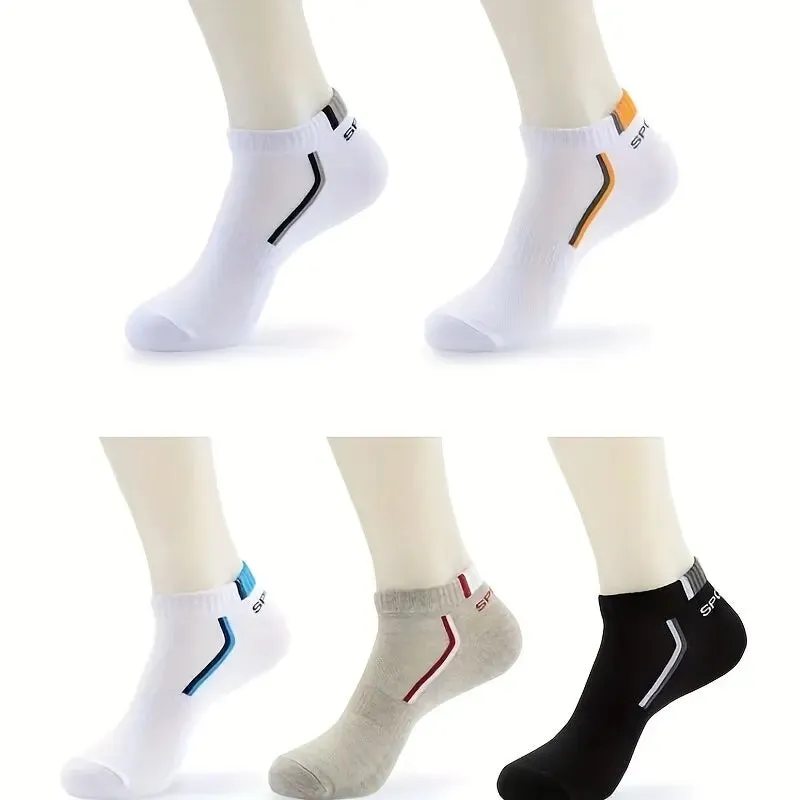 Men's Striped Sports Socks - Breathable & Comfortable