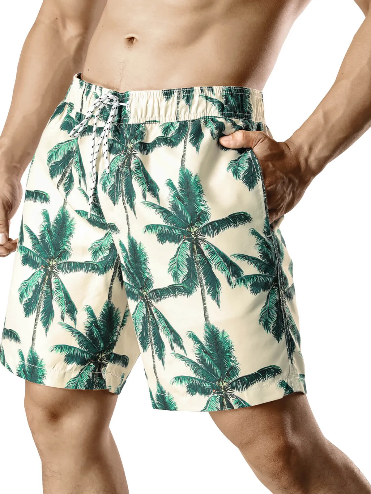 Men's Summer Funny Print Quick Dry Beach Swimming Trunks