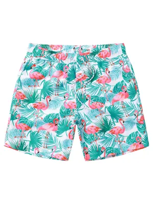 Men's Summer Funny Print Quick Dry Beach Swimming Trunks