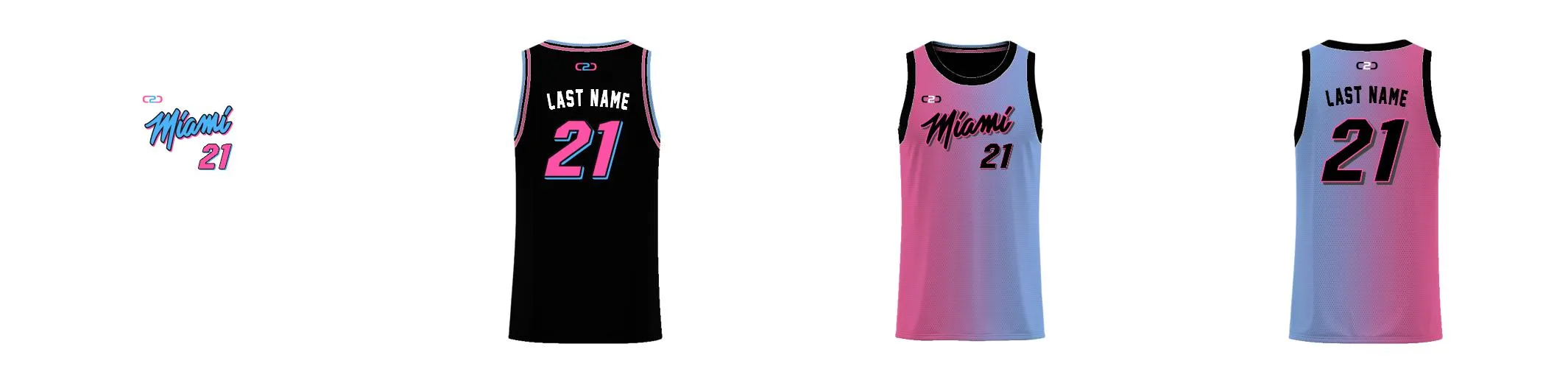 Miami Gradient Core Reversible Basketball Singlet Design Your Own Custom