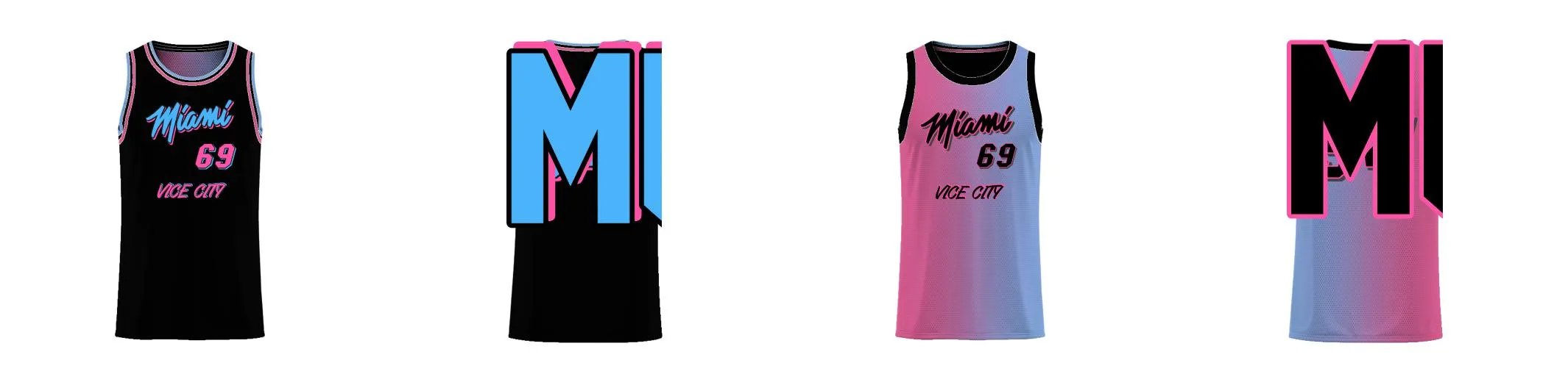 Miami Gradient Core Reversible Basketball Singlet Design Your Own Custom