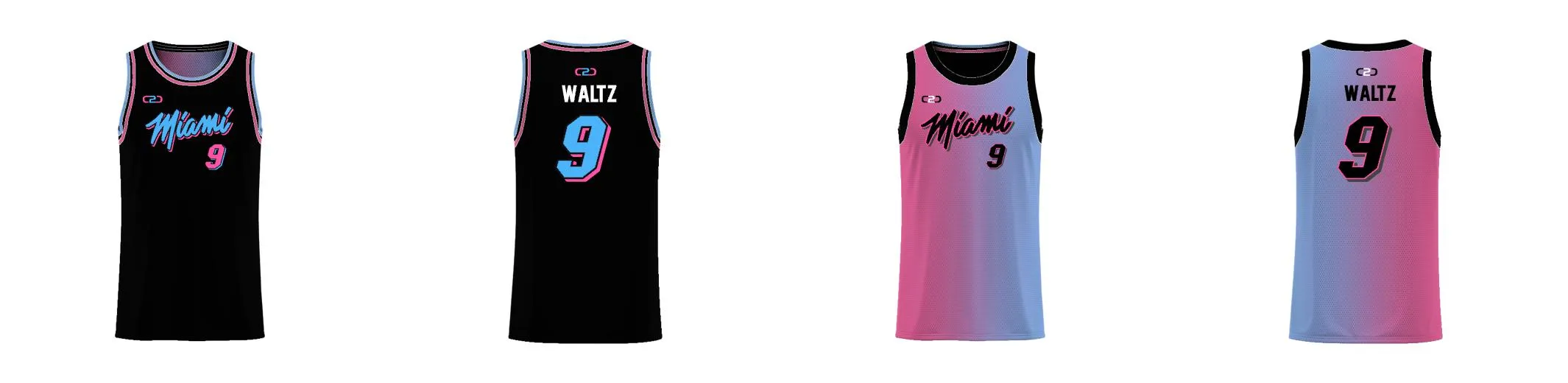 Miami Gradient Core Reversible Basketball Singlet Design Your Own Custom