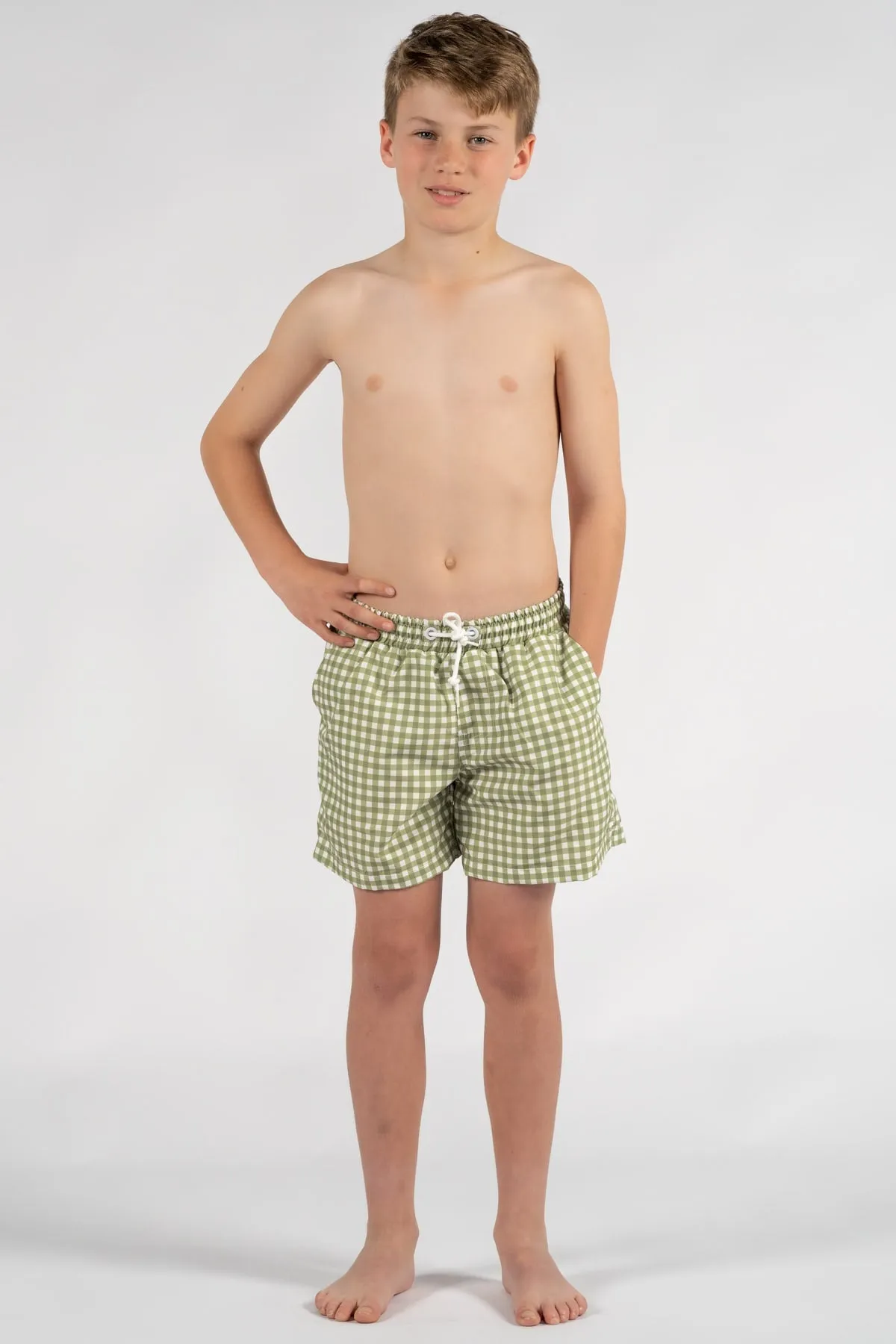 Mini Hank Board Shorts Final Sale - Alice Green Grass