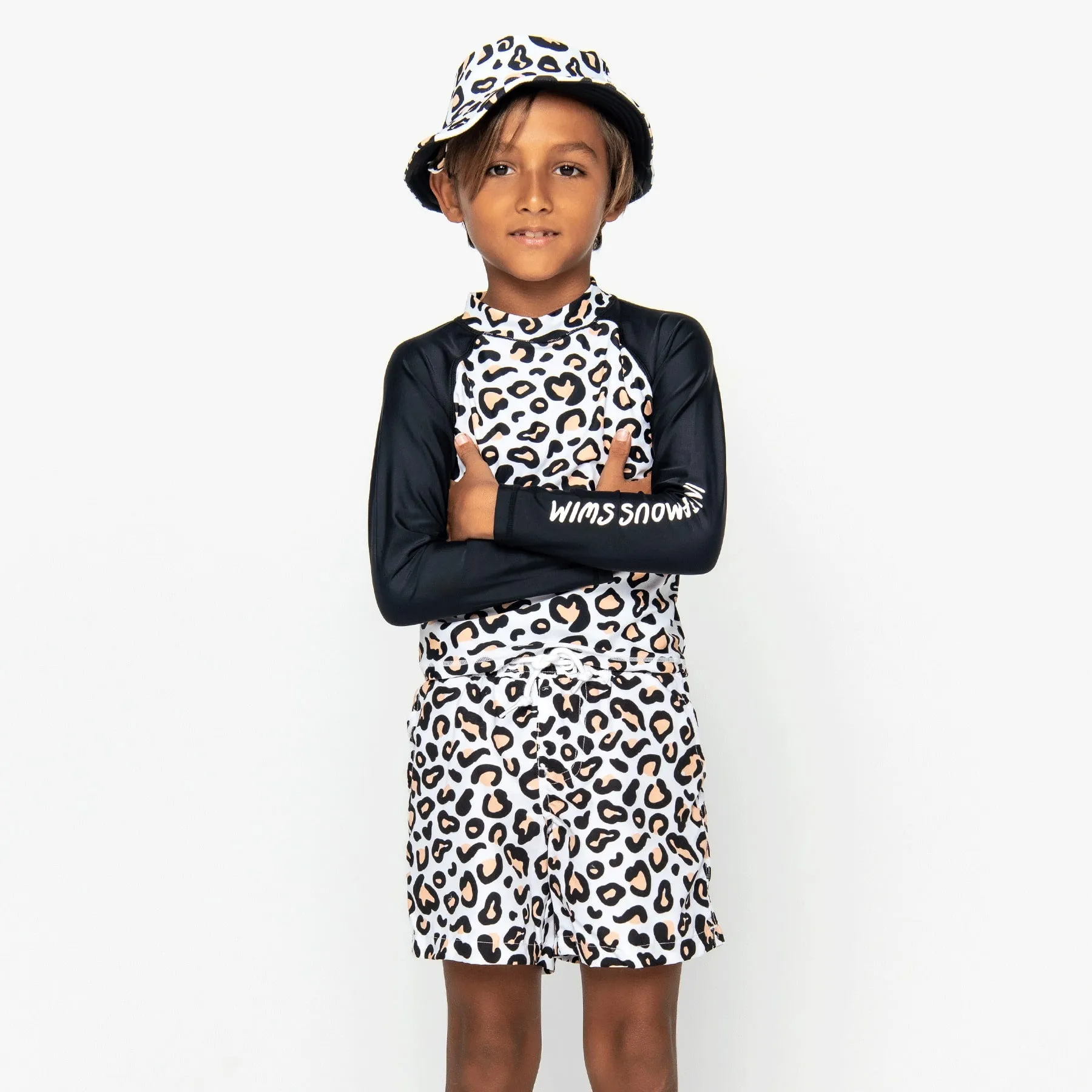 Mini Hank Board Shorts Final Sale - Safari Leopard