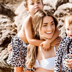 Mini Hank Board Shorts Final Sale - Safari Leopard