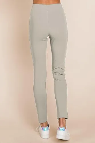 MINT PLUS PINK Womens Yoga Gym Dress Pants - Stretch Workout Crossover V Back Leggings for Women Crossover High Waisted Pants