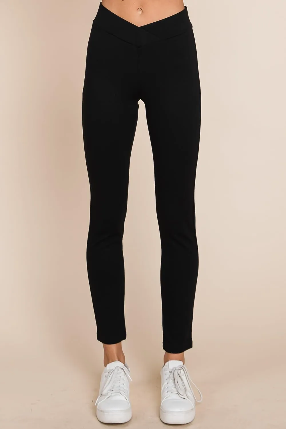 MINT PLUS PINK Womens Yoga Gym Dress Pants - Stretch Workout Crossover V Back Leggings for Women Crossover High Waisted Pants