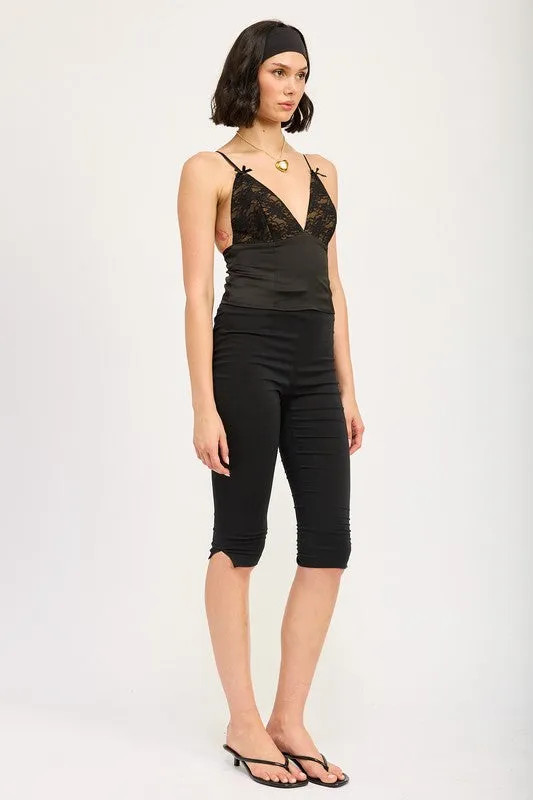 Mixed Media Lace Cami Top