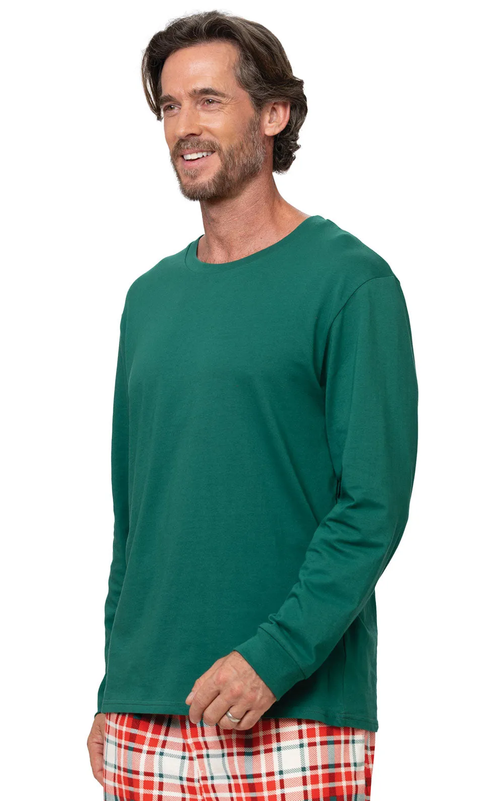 Modern Plaid Pullover Men's Pajamas