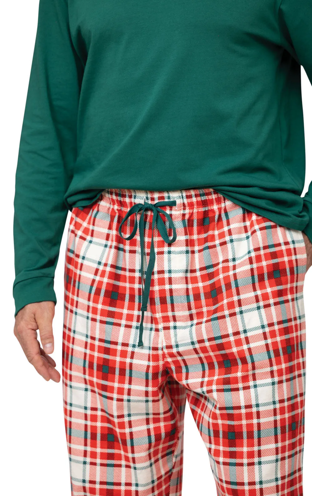 Modern Plaid Pullover Men's Pajamas
