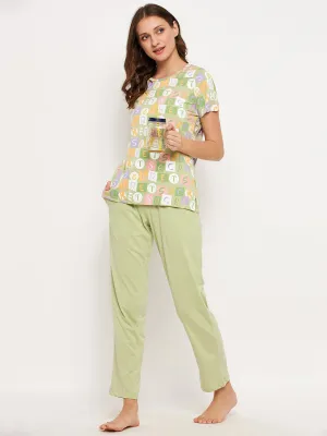 mSECRET Lime Cotton Nightsuit