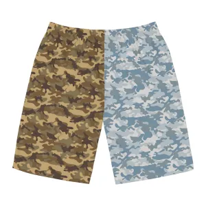 Multicolor Military Camo Board Shorts