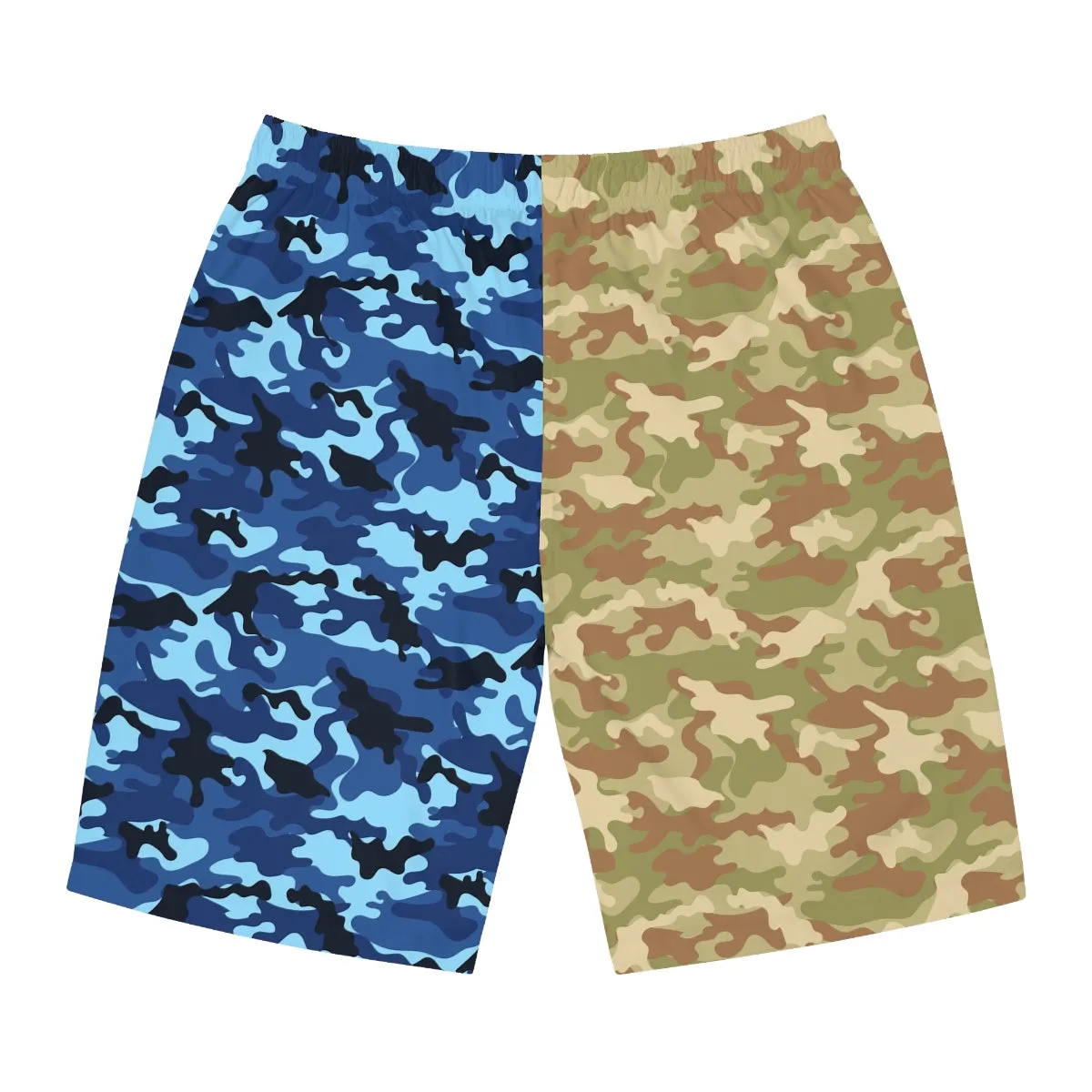 Multicolor Military Camo Board Shorts
