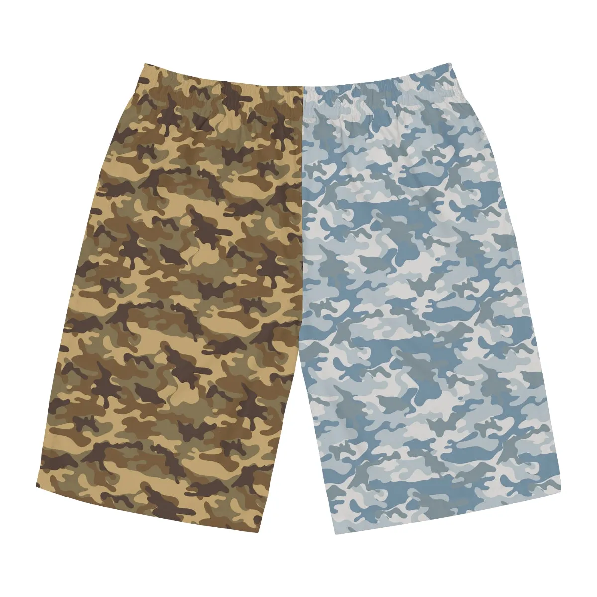 Multicolor Military Camo Board Shorts