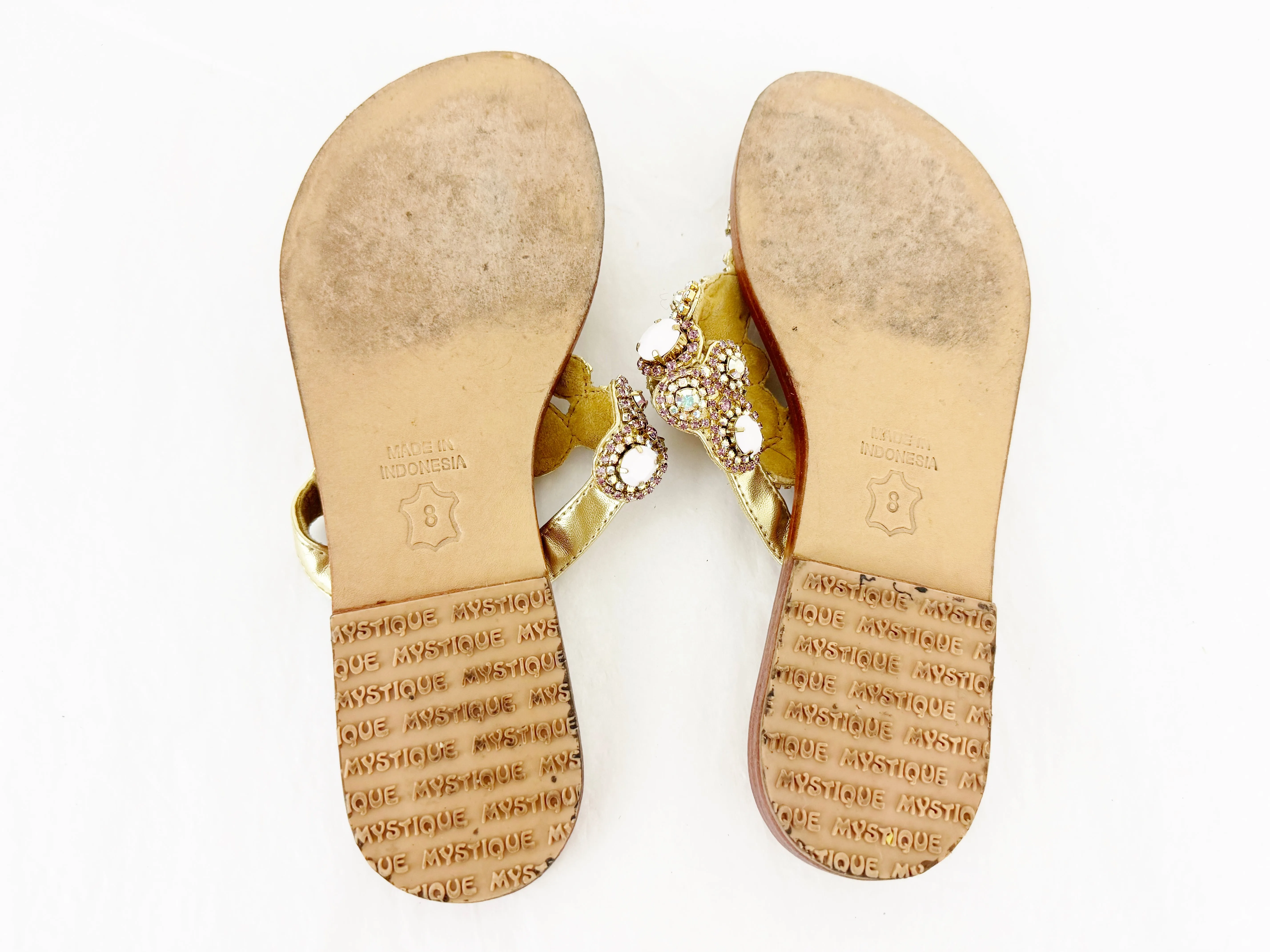 Mystique Jeweled Flip-Flops Size 8