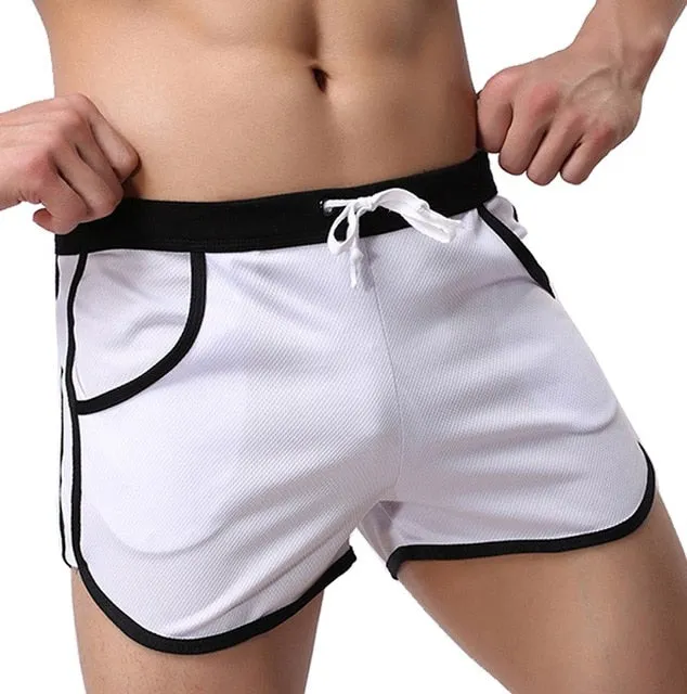 New Fashion Quick Dry Clothing Men's Casual Shorts Household Man Shorts G Pocket Straps Inside Trunks Beach Shorts