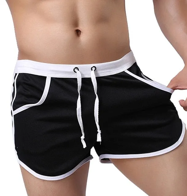 New Fashion Quick Dry Clothing Men's Casual Shorts Household Man Shorts G Pocket Straps Inside Trunks Beach Shorts