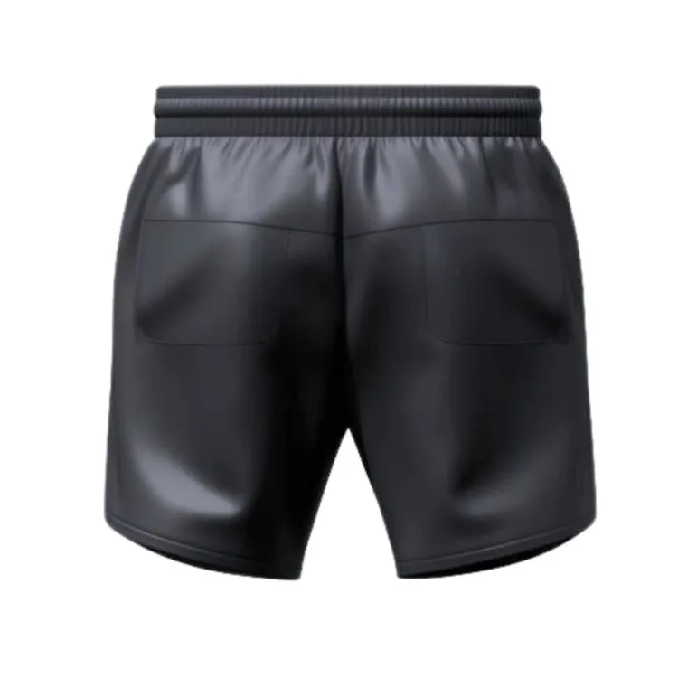 New Style Handmade Black Leather Men Short