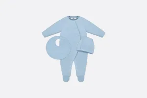 Newborn Gift Set • Sky Blue Cannage Jersey and Cotton Voile
