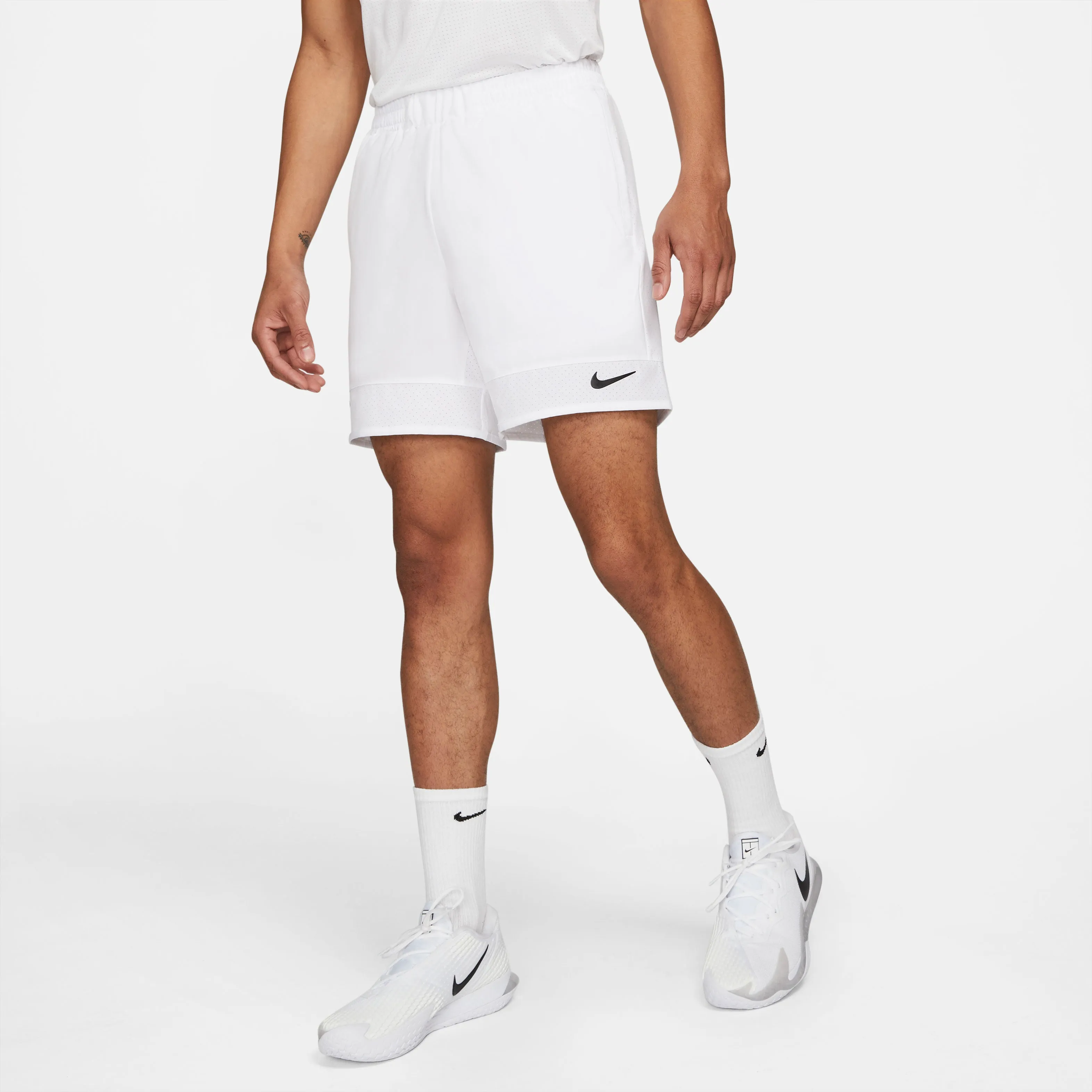 Nike Men's Dri-FIT Rafa Advantage Short 7-Inch (White/Black)