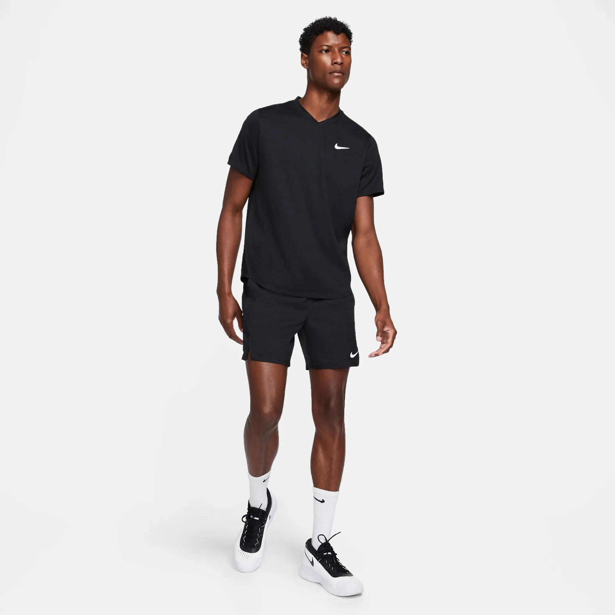 Nike Men's Dri-FIT Victory Short 7-Inch (Black/White)