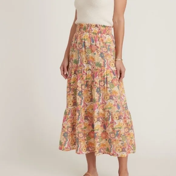 NWOT Marine Layer Printed Maxi Skirt
