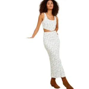 NWT Altar'd State Amora Blue Floral Maxi Skirt