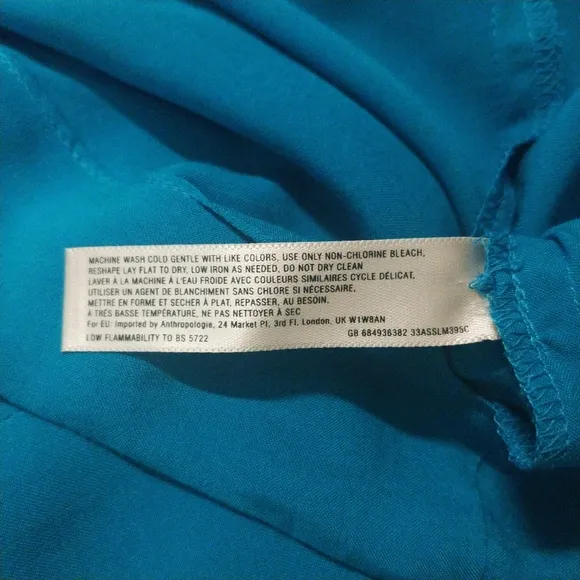 NWT Anthropologie Mermaid Sea Teal Blue Macrame Maxi Dress XS