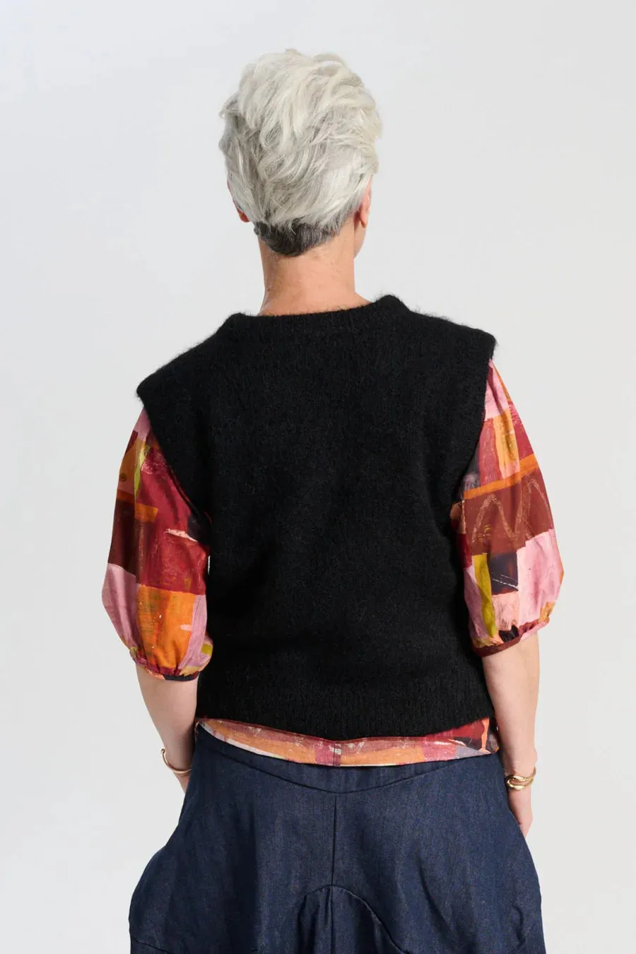 Olga de Polga | Aspen Alpaca Knit Vest | Black
