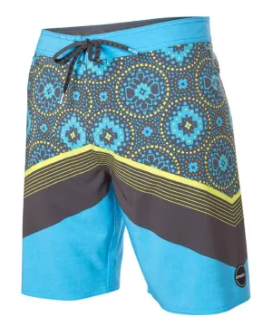O'Neill Hyperfreak Abo-Geo Boardshorts- Neon Blue