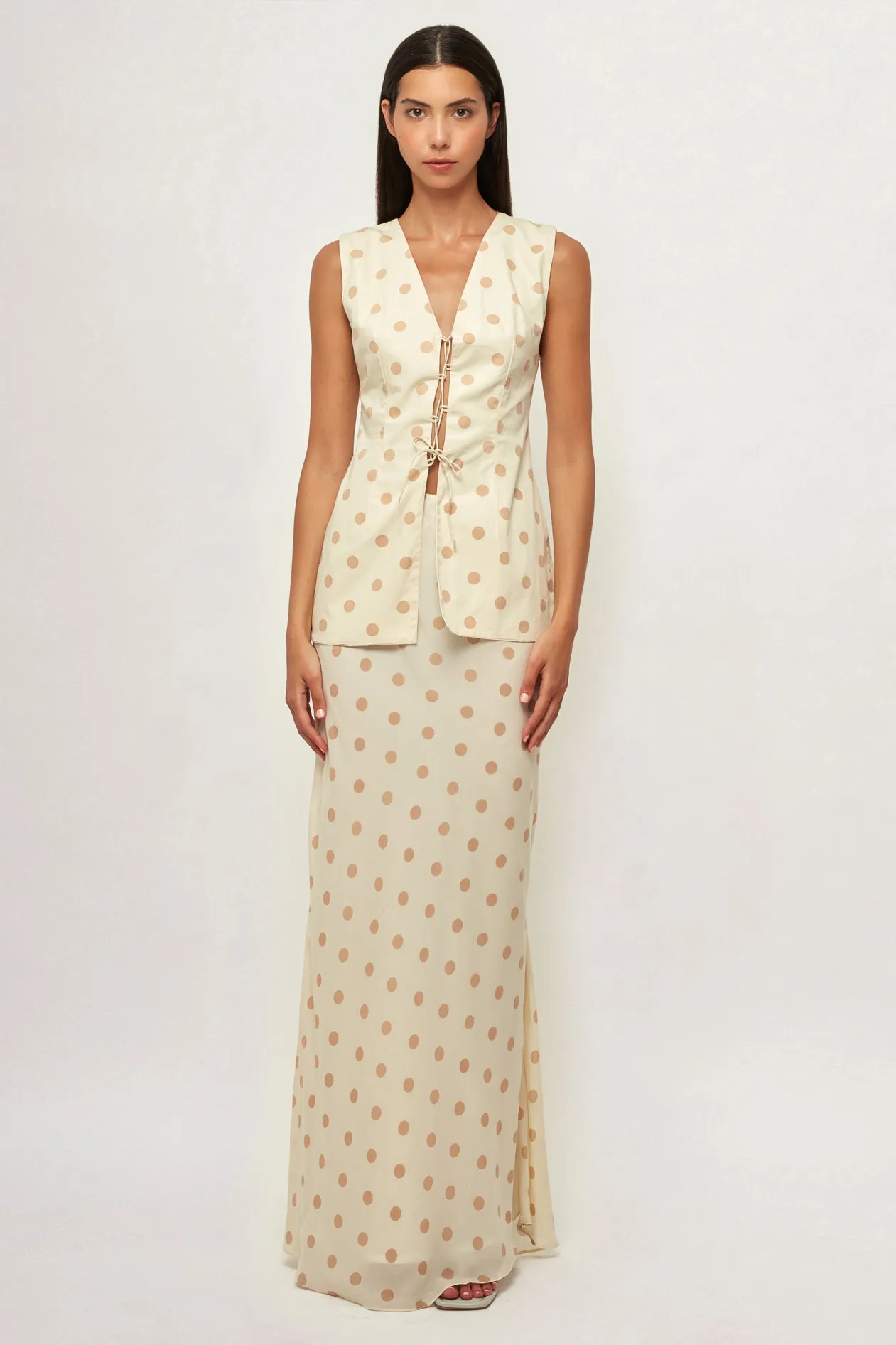 Open Tie Top | Bias Maxi Skirt