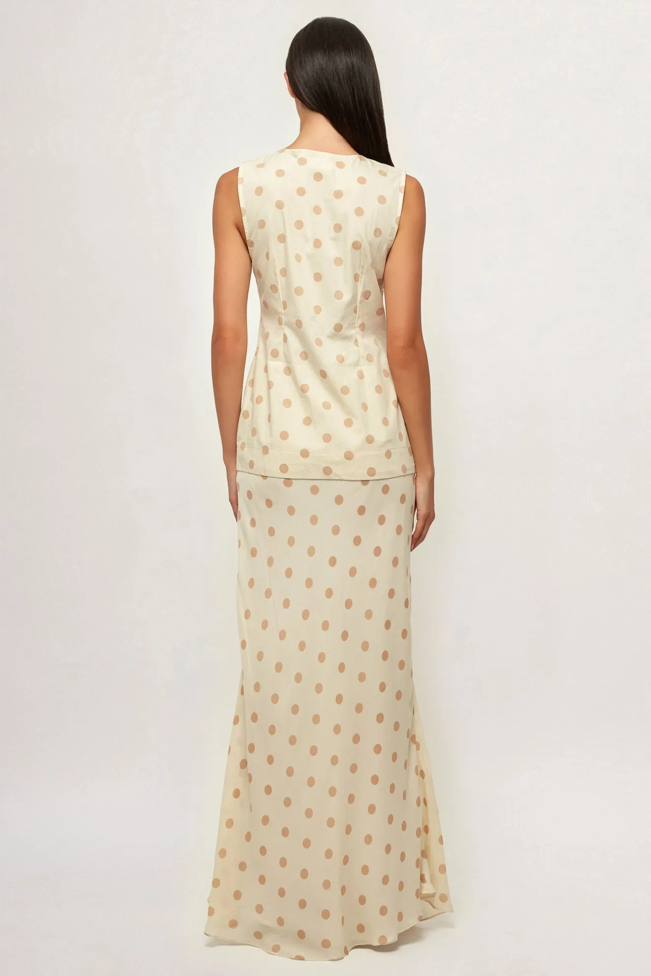 Open Tie Top | Bias Maxi Skirt