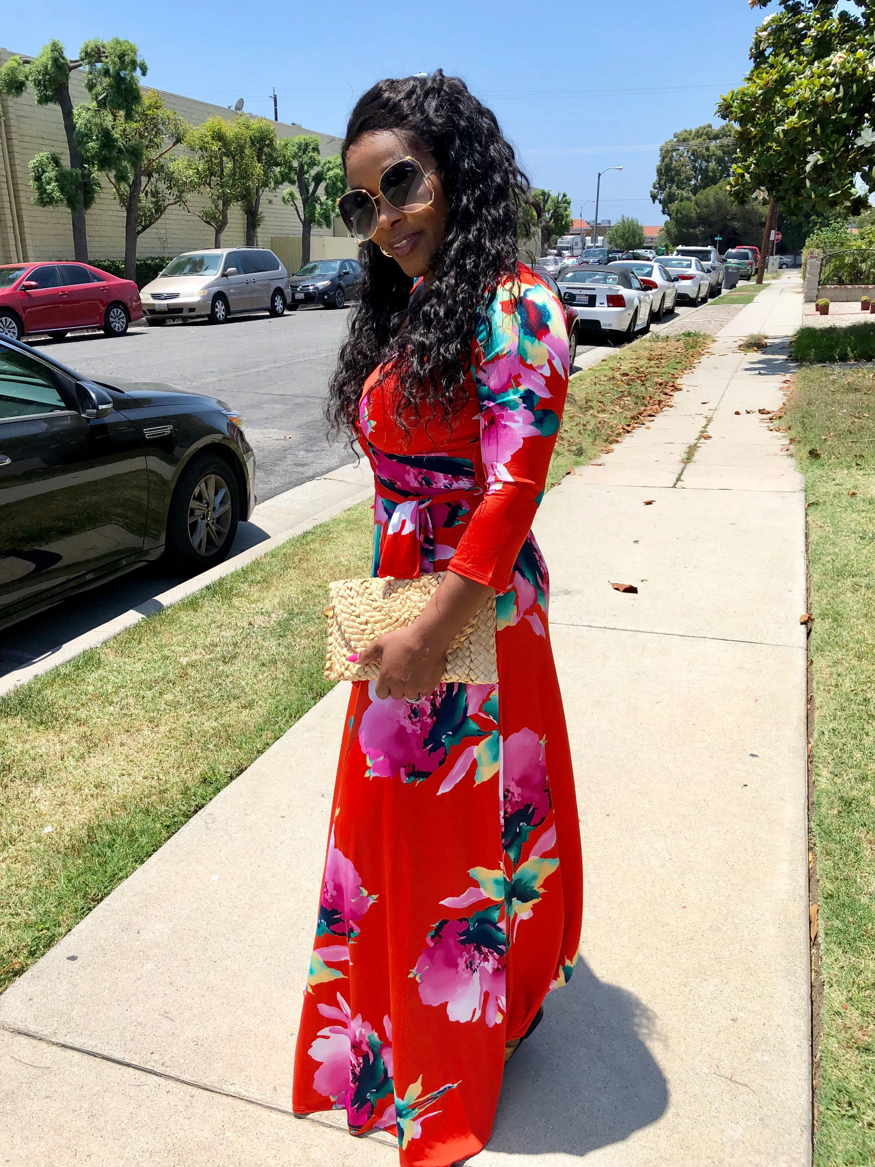 Orange Blossom Maxi Dress
