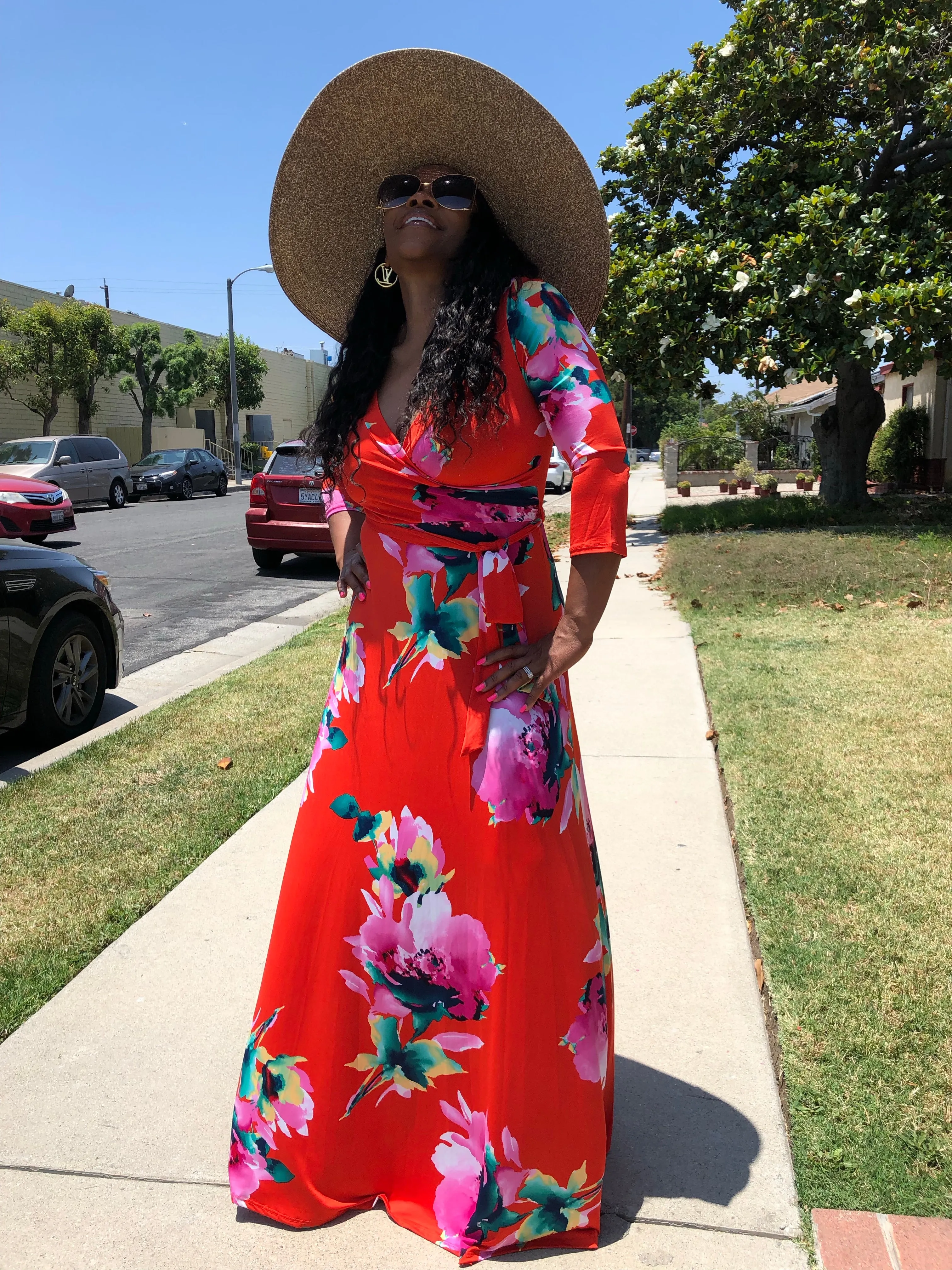 Orange Blossom Maxi Dress