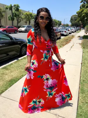 Orange Blossom Maxi Dress